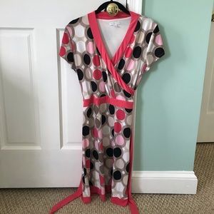 New York & Company Small Stretch Polka Dot Dress
